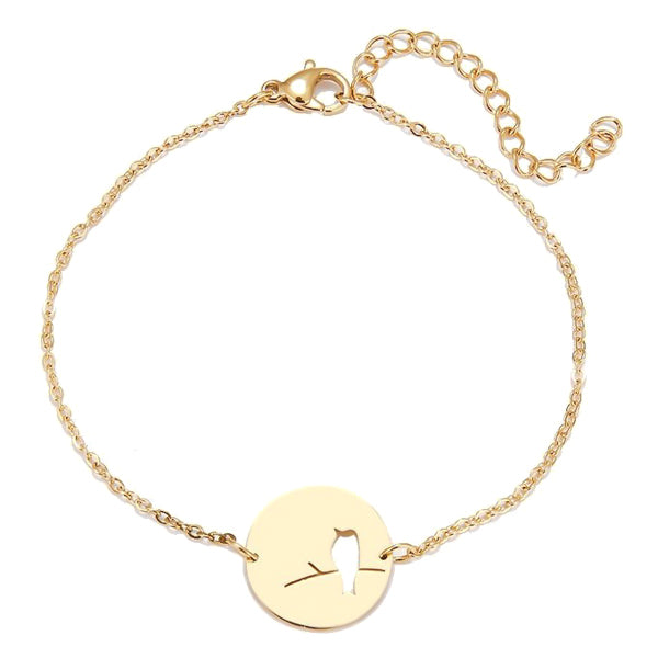 Gold bird bracelet