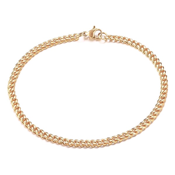 Gold Cuban link chain bracelet