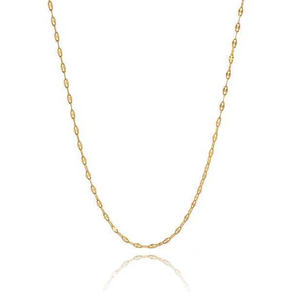 Gold lace chain necklace