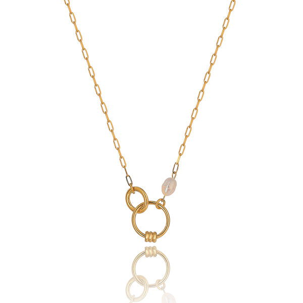 Gold pearl designer necklace