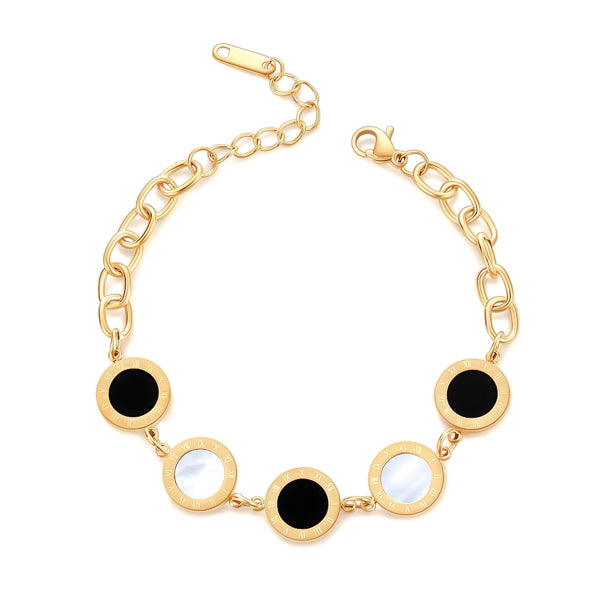 Gold Roman Numeral Bracelet  Classy Women Collection