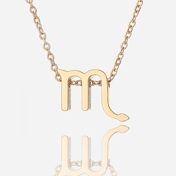 Gold Scorpio necklace display