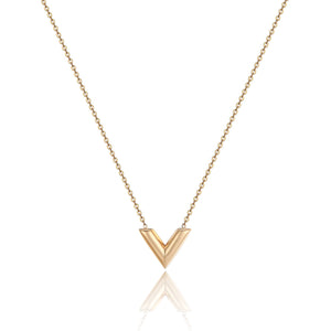 Gold V Necklace  Classy Women Collection