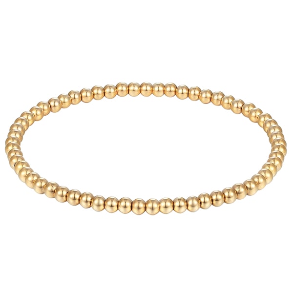 Gold beaded bracelet 4mm