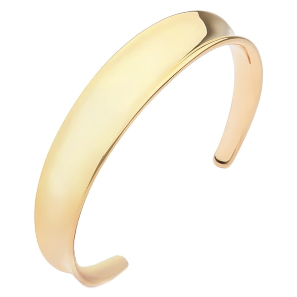 Gold classic cuff bracelet from its side