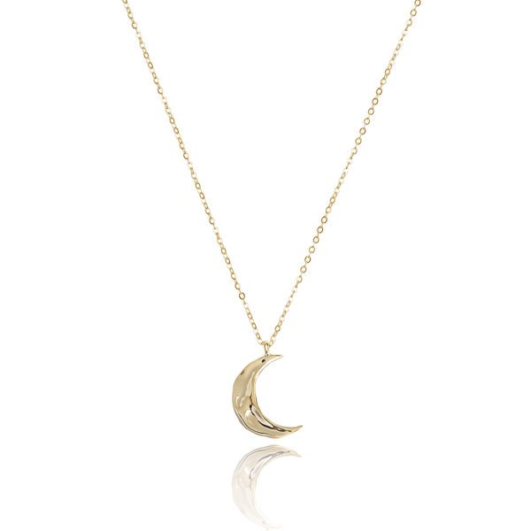 Gold crescent moon necklace