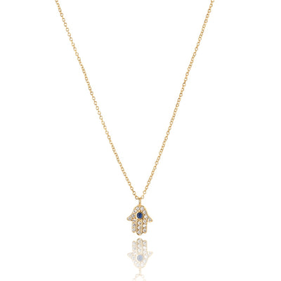 Gold hamsa necklace