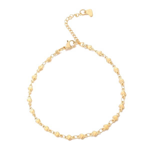 Gold heart chain anklet