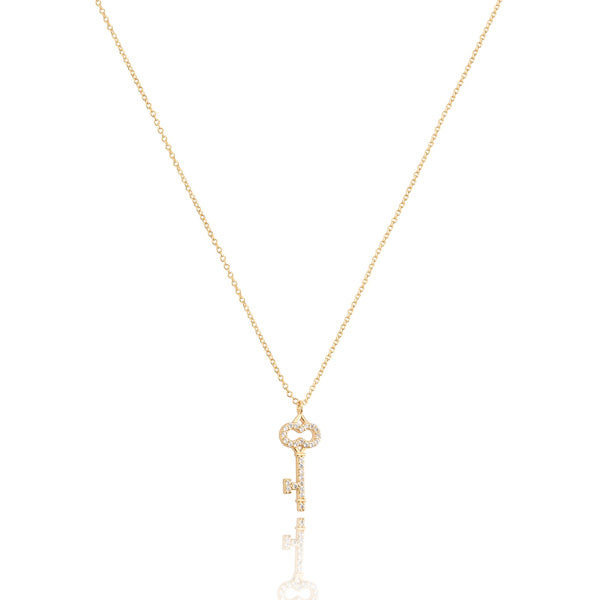 Gold Key Necklace  Classy Women Collection