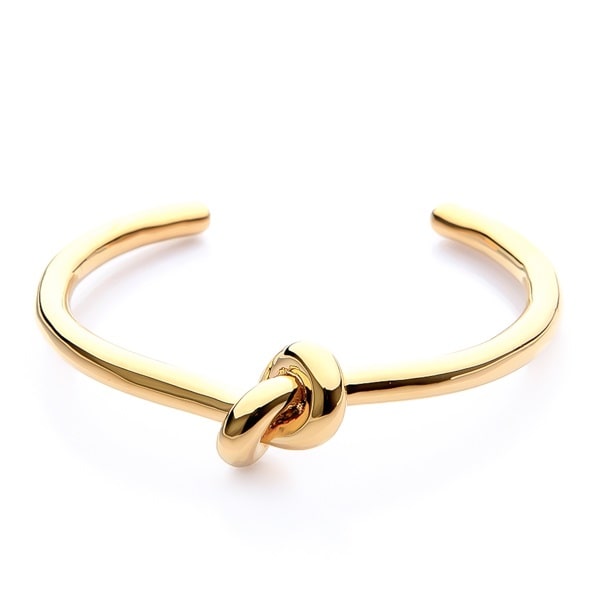 Gold knot cuff bracelet
