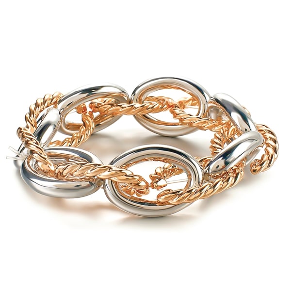 Gold & silver chunky designer bracelet