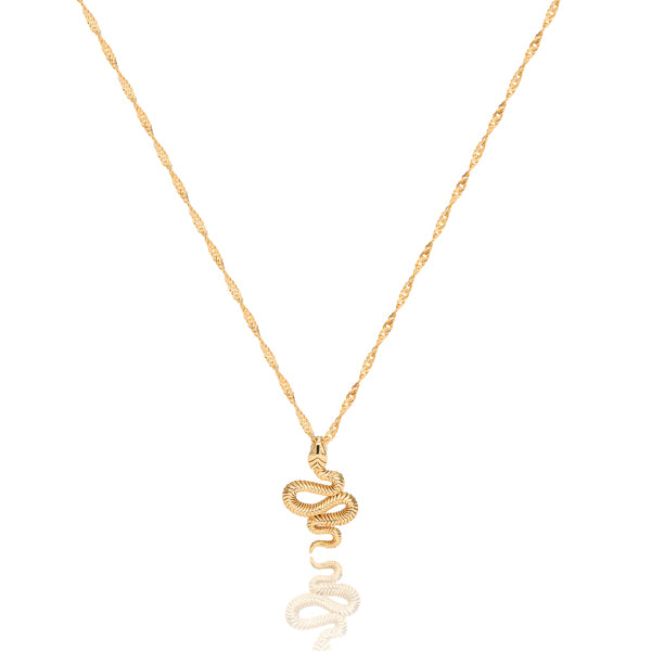 Gold snake necklace