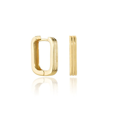 Gold Square Hoop Earrings
