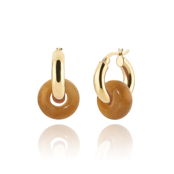 Gold topaz hoop earrings