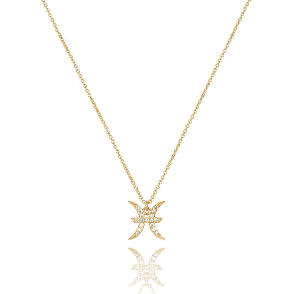 Gold vermeil Pisces necklace