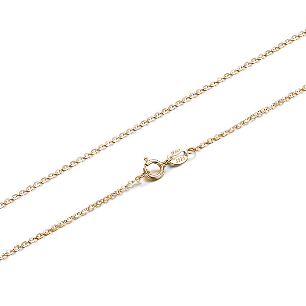Gold vermeil cable chain necklace details