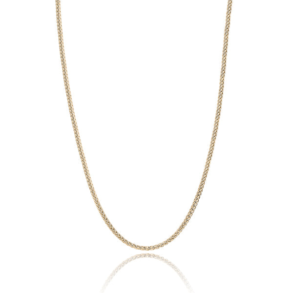 Gold vermeil wheat chain necklace