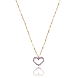 Violet Charm for Bracelet Polished Rose Gold Vermeil