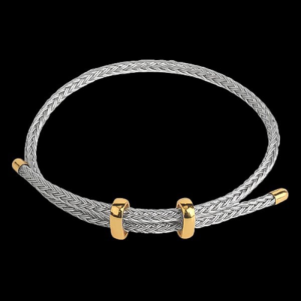 Grey elegant rope bracelet display