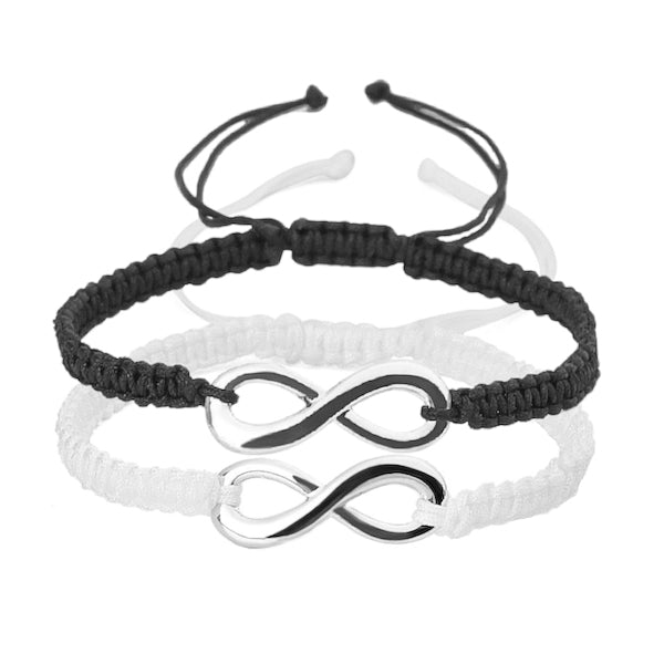 Infinity couples bracelet set