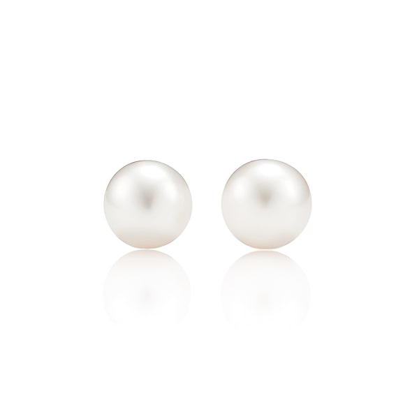 Large pearl stud earrings