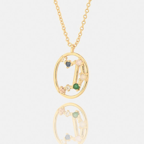 Libra constellation necklace display