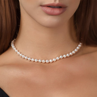 6mm pearl choker necklace