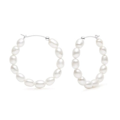Pearl Hoop Earrings