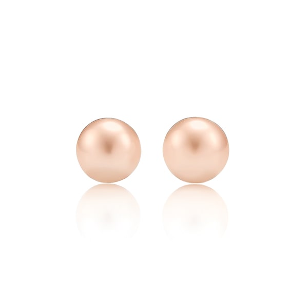 Large pink pearl stud earrings