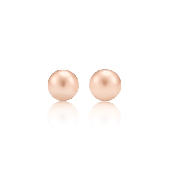 Pink pearl stud earrings