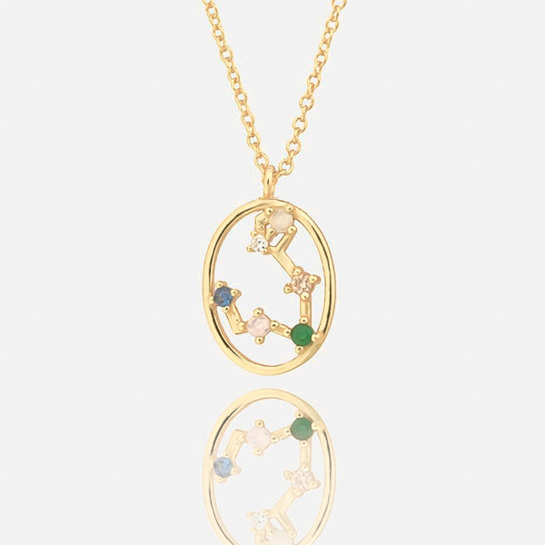 Pisces constellation necklace details