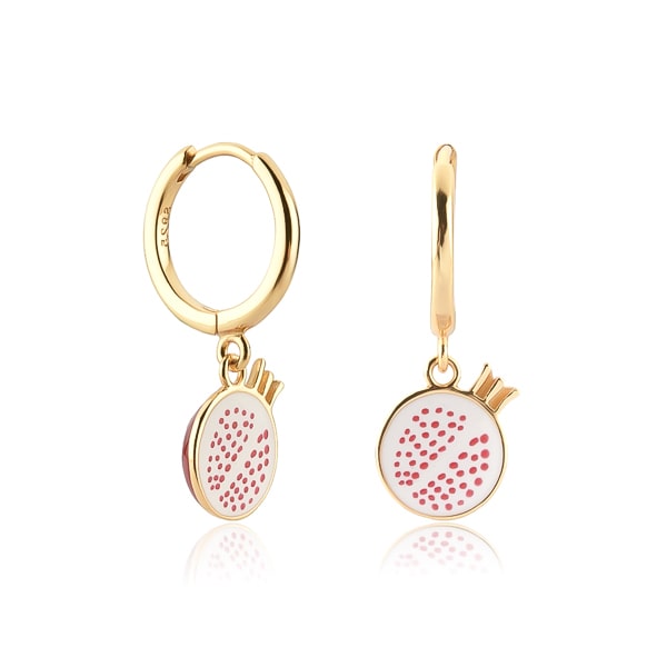 Pitaya mini hoop drop earrings