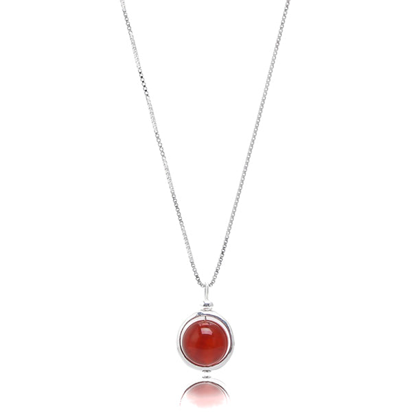 Red agate pendant necklace