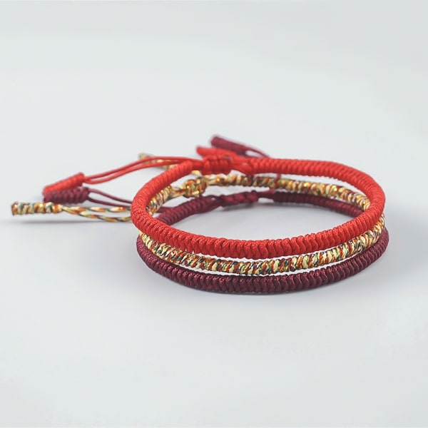 Rope bracelet set close up
