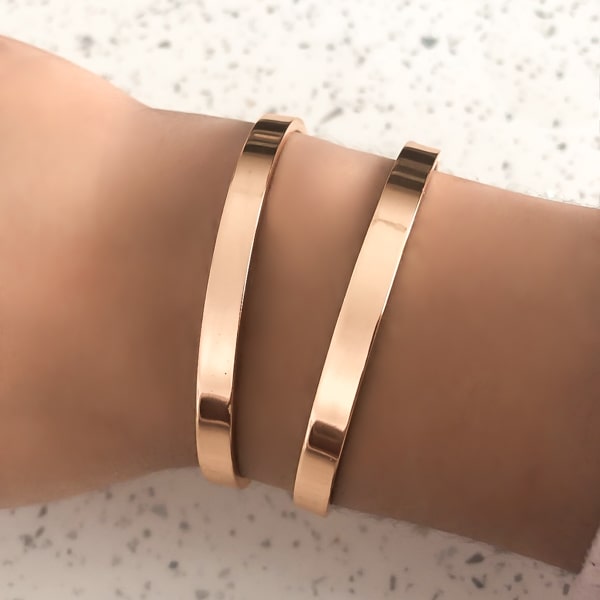 6mm Rose Gold Bangle Bracelet