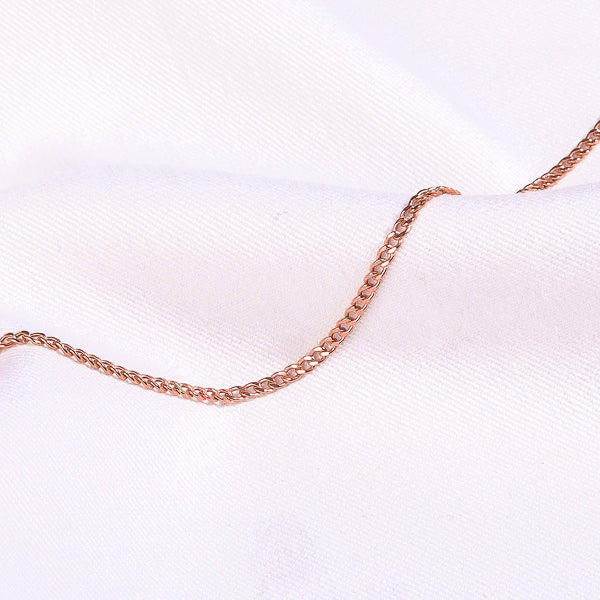 Waterproof rose gold curb choker necklace
