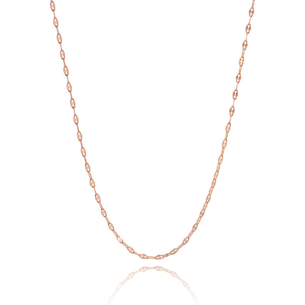 Rose gold lace chain necklace