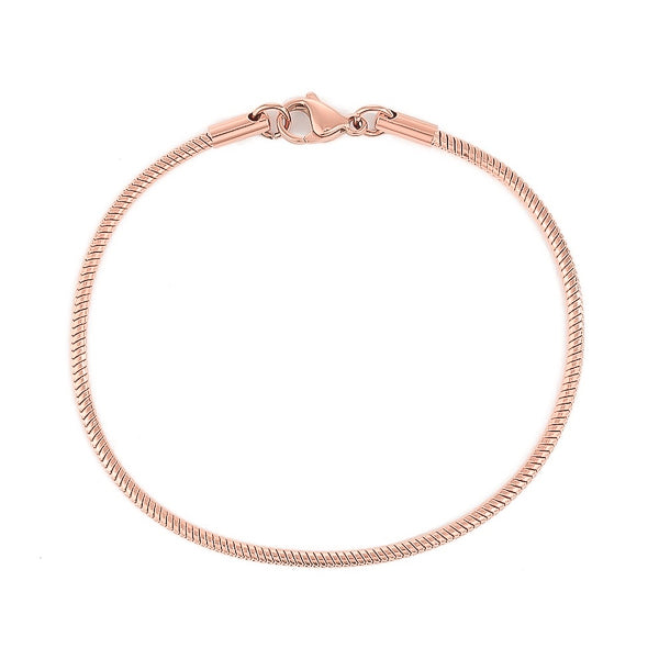 Rose gold snake chain bracelet