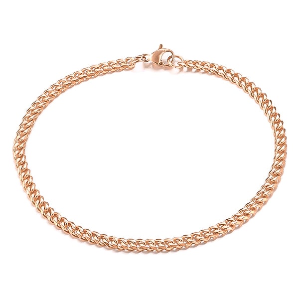 Rose gold Cuban link chain bracelet