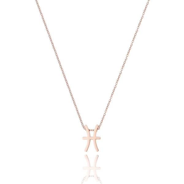 Rose gold Pisces necklace