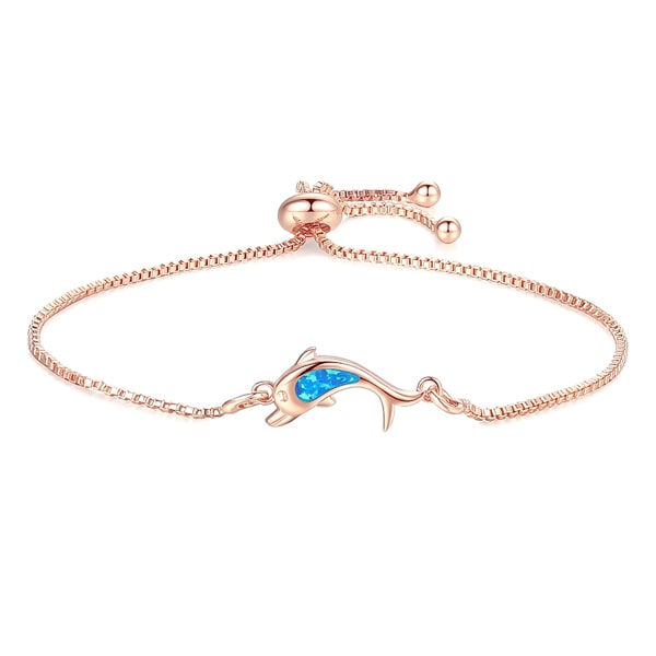 Rose gold dolphin bracelet