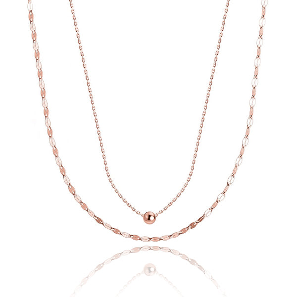Two layer necklace | Layered Chain Necklace | Layer Necklace – PALMONAS