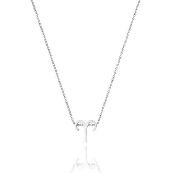 Silver Aries necklace