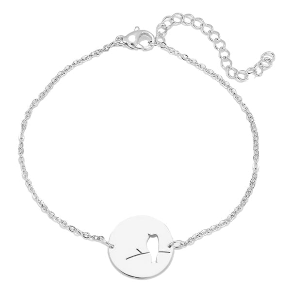 Silver bird bracelet