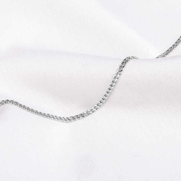 Waterproof silver curb choker necklace