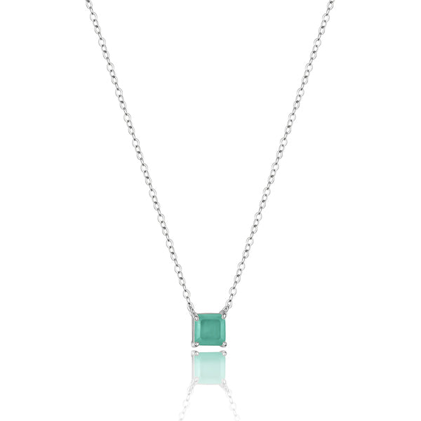 Silver Green Tourmaline necklace