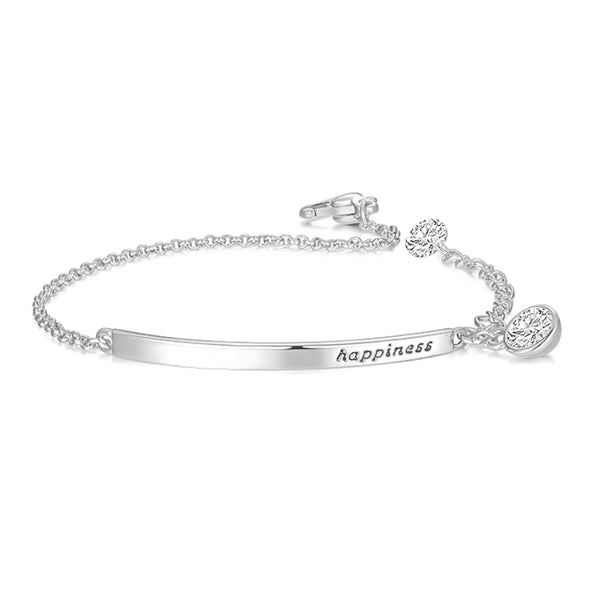 Silver happiness bracelet