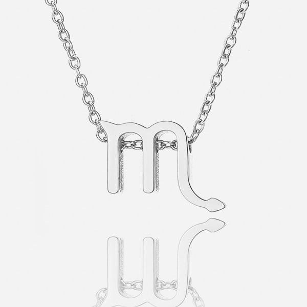 Silver Scorpio necklace display