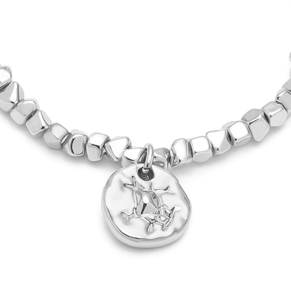 Silver avant garde bracelet close up details