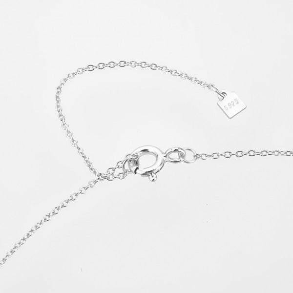 Silver butterfly necklace clasp display